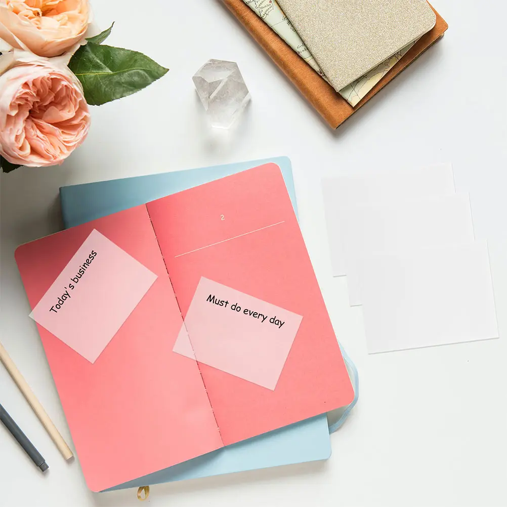 

6pcs Transparent Memo Stickers Student Accessory Clear Desktop MultiFunction Pet Notes LongTerm Use Plastic