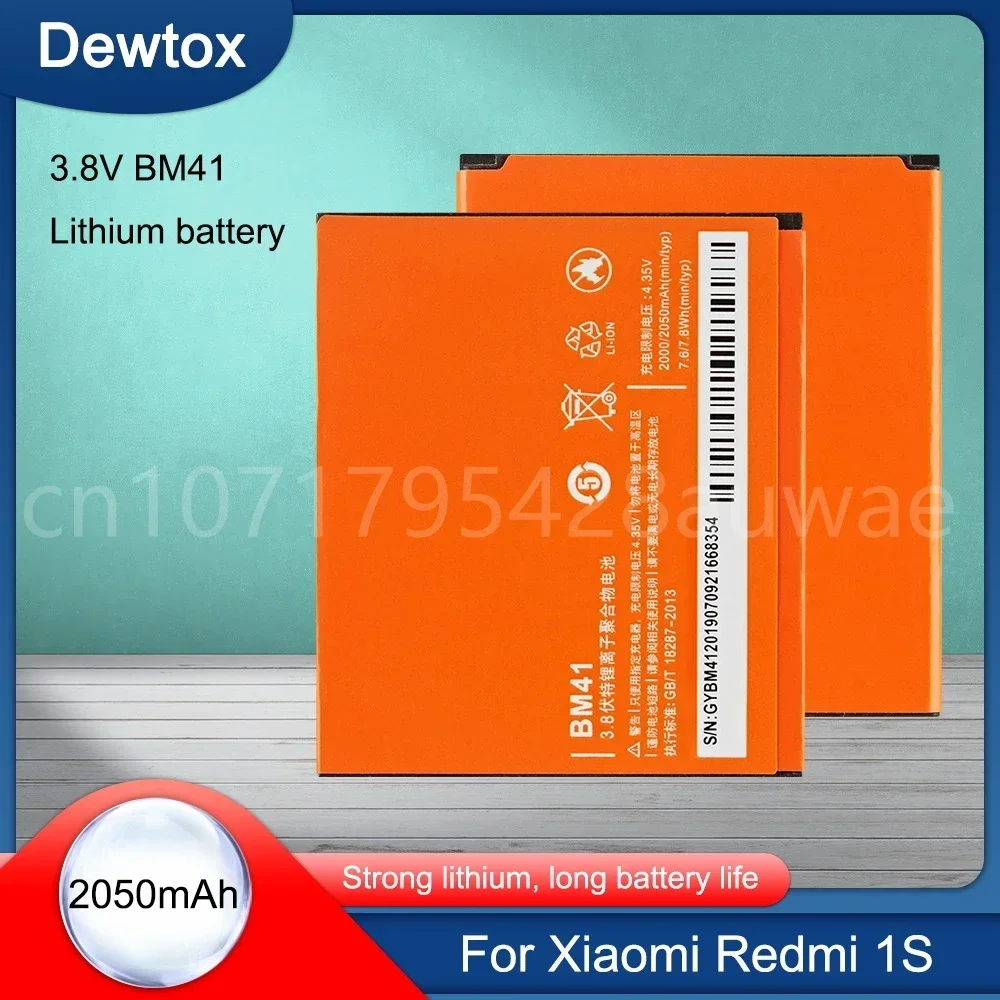 High Quality Battery BM41 for Xiaomi Redmi 1 1S 2050mAh 3.8V Mobile Phone Batterie Rechargeable Accumulator