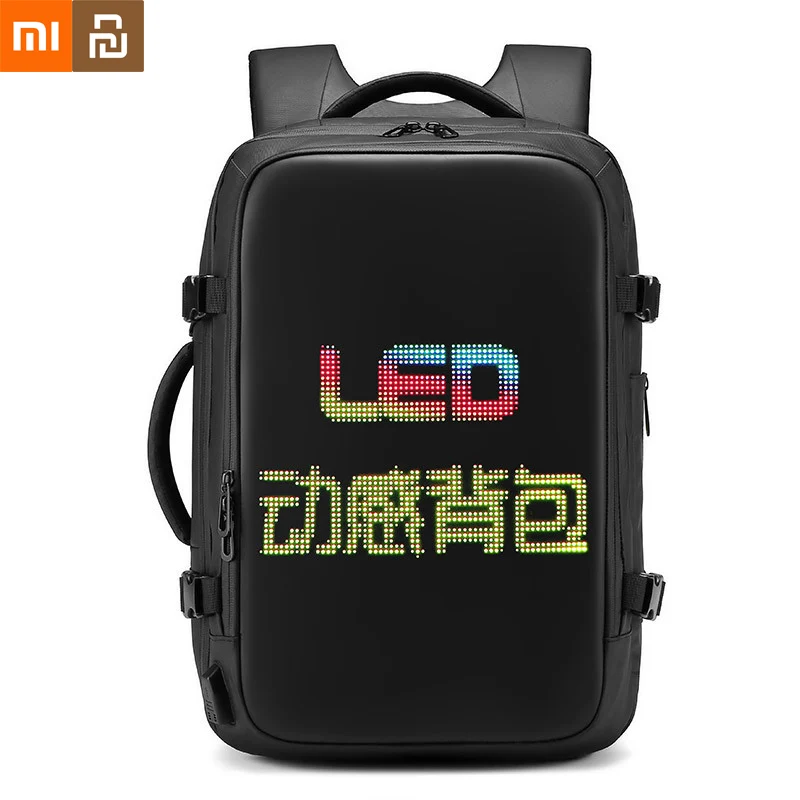 

Xiaomi Youpin LED Display Backpack Business Travel Laptop Backpack Waterproof Men DIY Smart Multimedia School Backpack Gift Mi