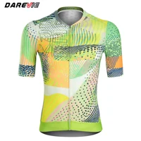DAREVIE Jersey de ciclismo para hombre, Maillot de ciclismo de nivel profesional que absorbe la humedad, ropa de ciclismo suave y ligera antideslizante de secado rápido para hombre