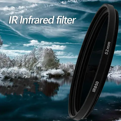 적외선 IR 필터 680nm 720nm 760nm 850nm 950nm IR 필터 49mm 52mm 58mm 67mm 72mm 82mm SLR DSLR 카메라 렌즈 용