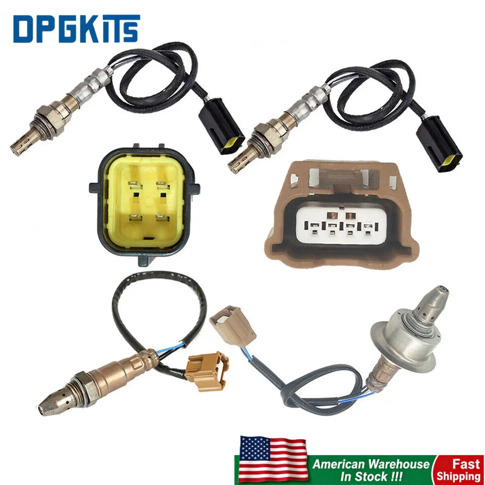 

DPGKITS 4 шт. датчик кислорода вверх и вниз 234-9135 234-9106 234-4380 234-4381 для Nissan 2011 Murano Quest 2014 Maxima 3.5L
