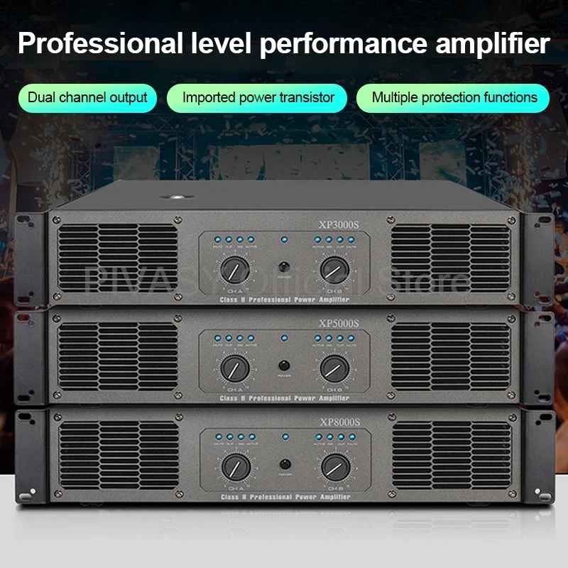 Two Channel Hifi Enthusiast Subwoofer Amplifier Stage 250-450W*2 High Power Professional Sound Post-Amplifier  Audio Amplifier