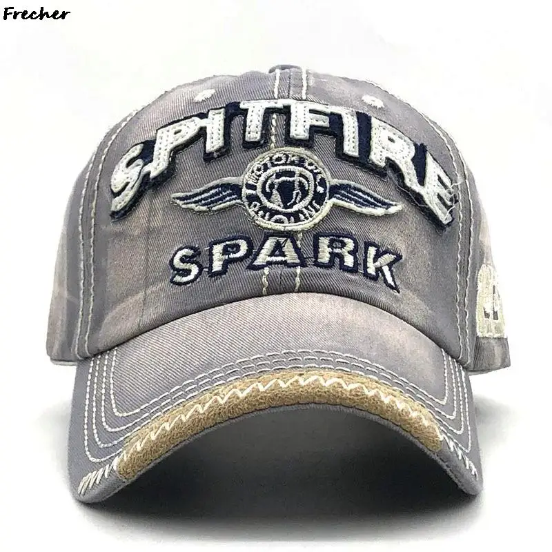 SPARK Vintage Street Denim Hat Dance Jeans Baseball Cap Men Summer Rock Hip Hop Snapback Hats School Club Party Visors Caps