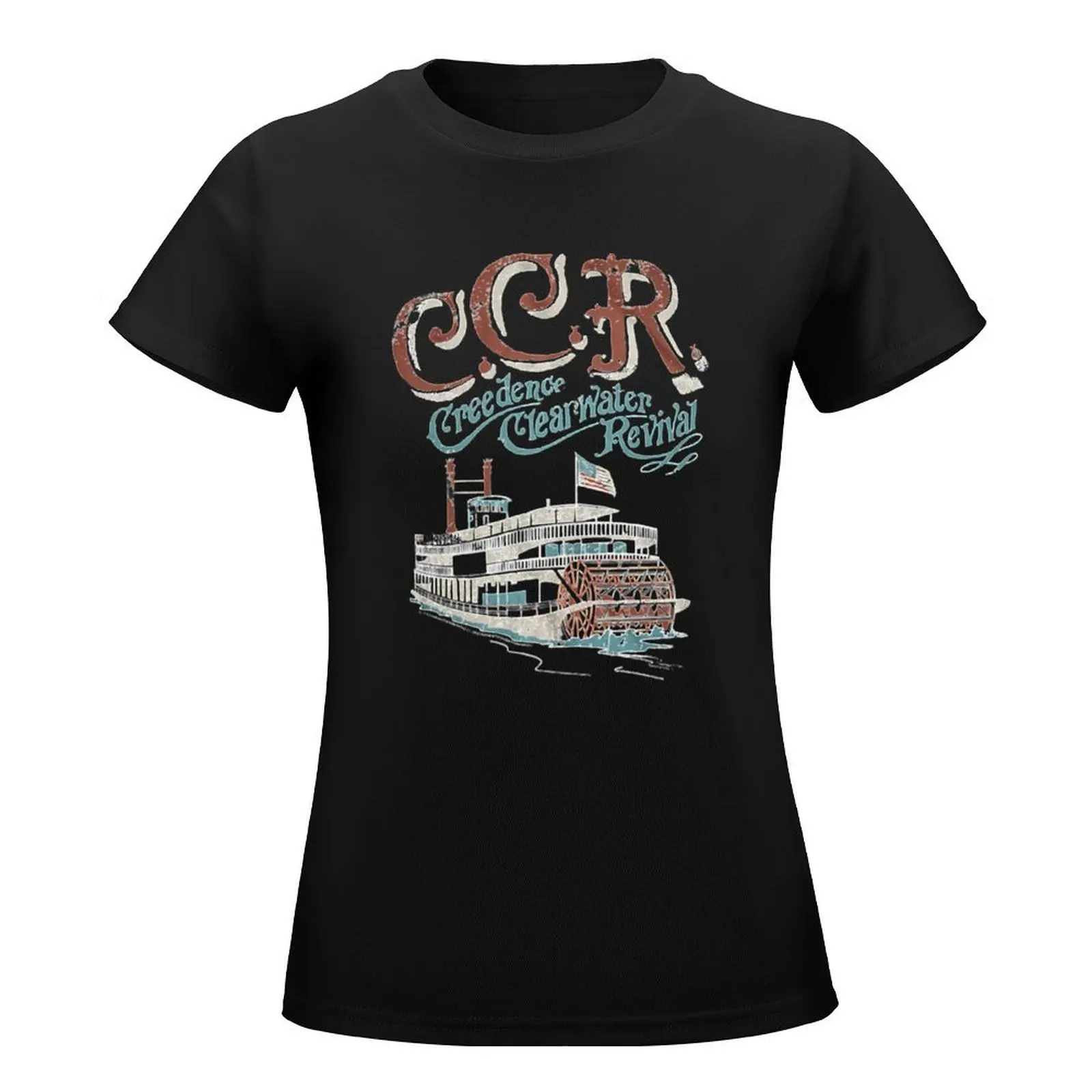 Creedence Clearwater Revival T-Shirt Aesthetic clothing Female clothing plus size tops white t shirts for Women