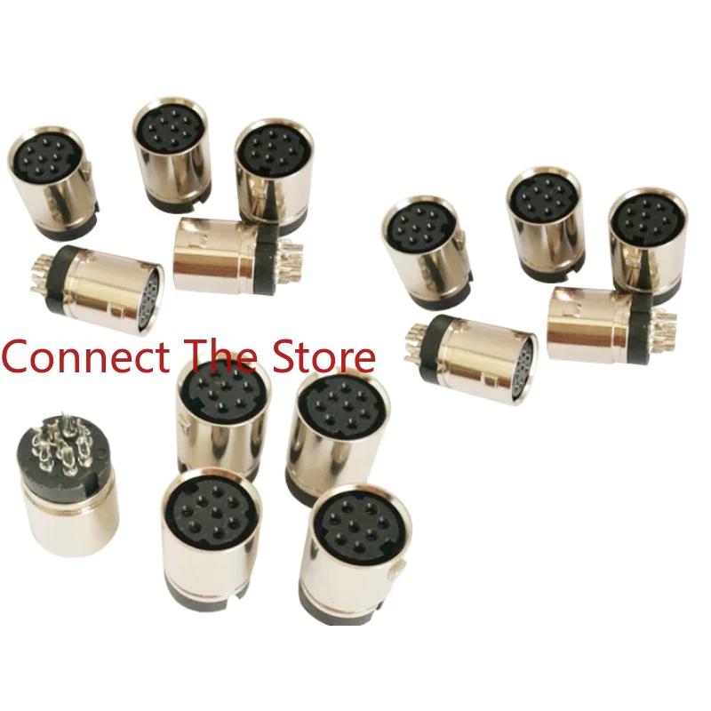 3PCS Supply MINI DIN 8P Injection Molded Female Assembly 8-piece LOCK  Self-locking  Connector  Seat