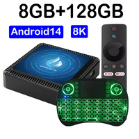 Smart TV Box Q17 Android 14 TV Box Bluetooth 5.4 5G Dual Wifi Allwinner H313 8K Set Top Box 8GB 128GB Streaming Media Player