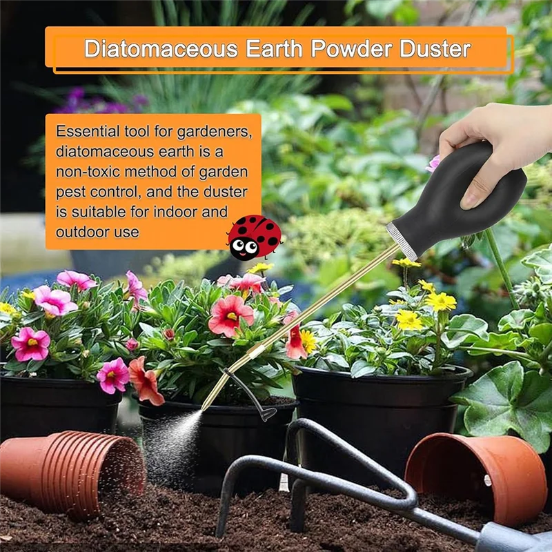 ABKP-Copper Tube Duster Garden Duster For Diatomaceous Earth And Other Household Powder Applications