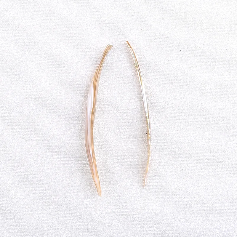 Natural Abalone Shell Long Strip Earrings Beads for Jewelry Making, Handmade Natural stones beads