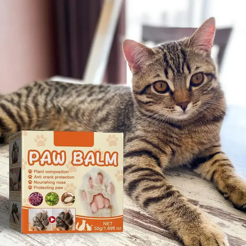 Paw Balm For Dogs 50g Noses Paws Moisturizer Cream Cats Dogs Paw Protector Lick Safe Pet Supplies For Extreme Weather Conditions