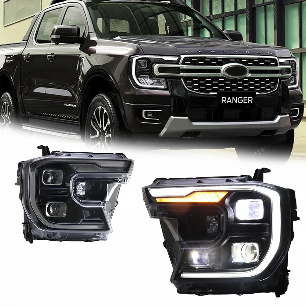 

LED HeadLights for Ford Ranger T9 22-24 LHD RHD style full led DRL Car head lamp Assembly Signal Auto Accessories Modified Lamp