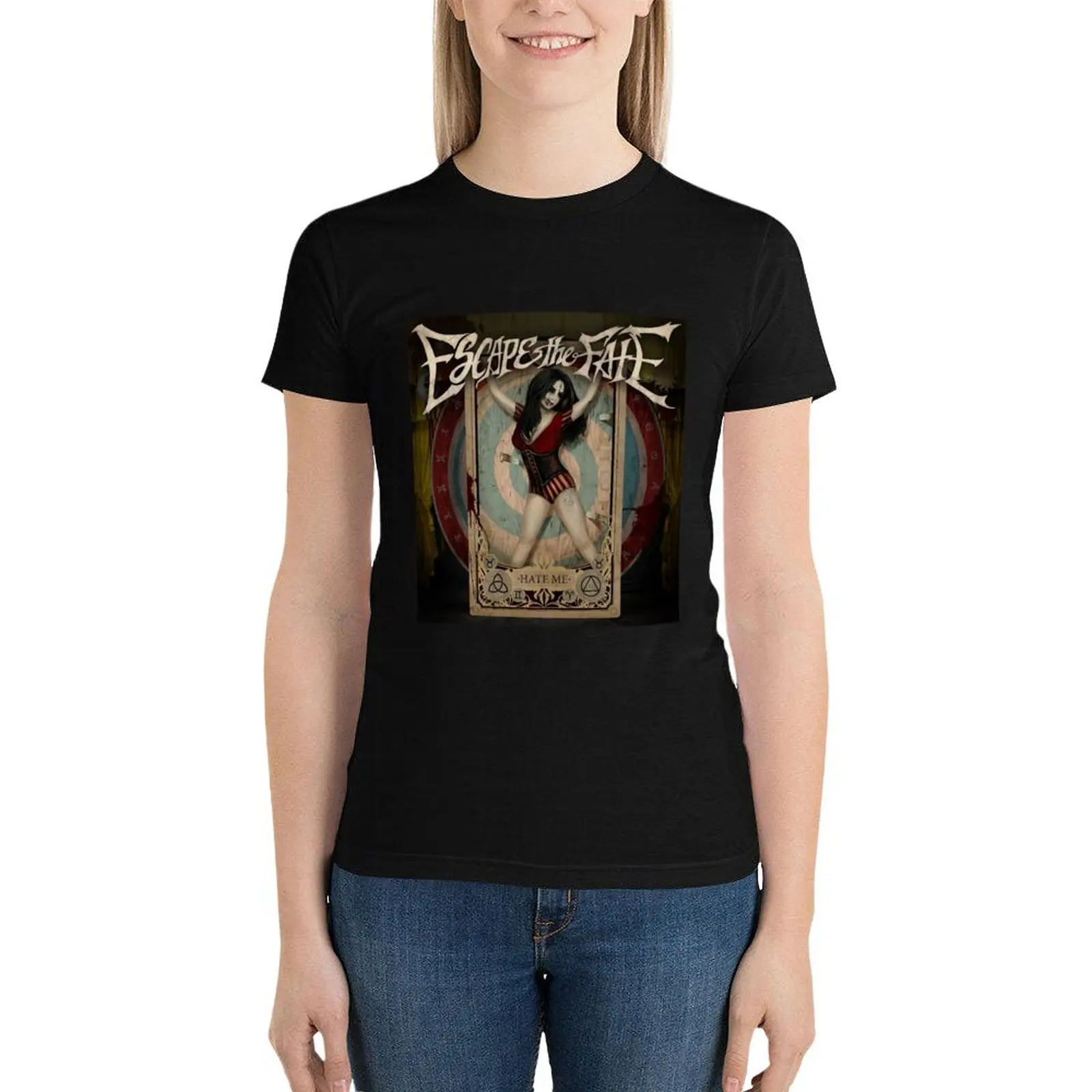 Escape the Fate hate me T-Shirt plus size tops graphics Woman clothing