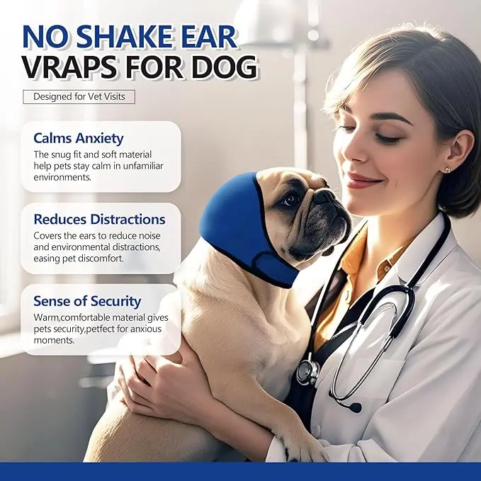 

Waterproof Dog Ear Cover, Elastic Head Cover Suitable For Swimming And Alleviating Anxiety Caused By Noise Beauty Protection.