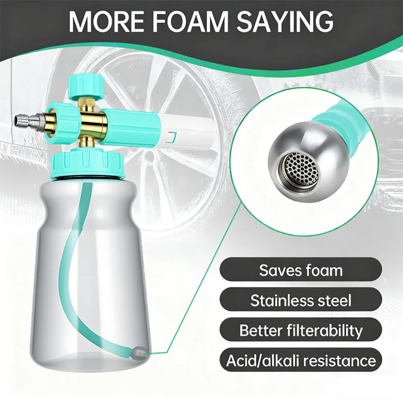 Adjustable Angle Dopamine Aesthetic Foam Sprayer Acid & Alkali Resistant Multi Purpose Car Wash Foam Generator for Vehicle