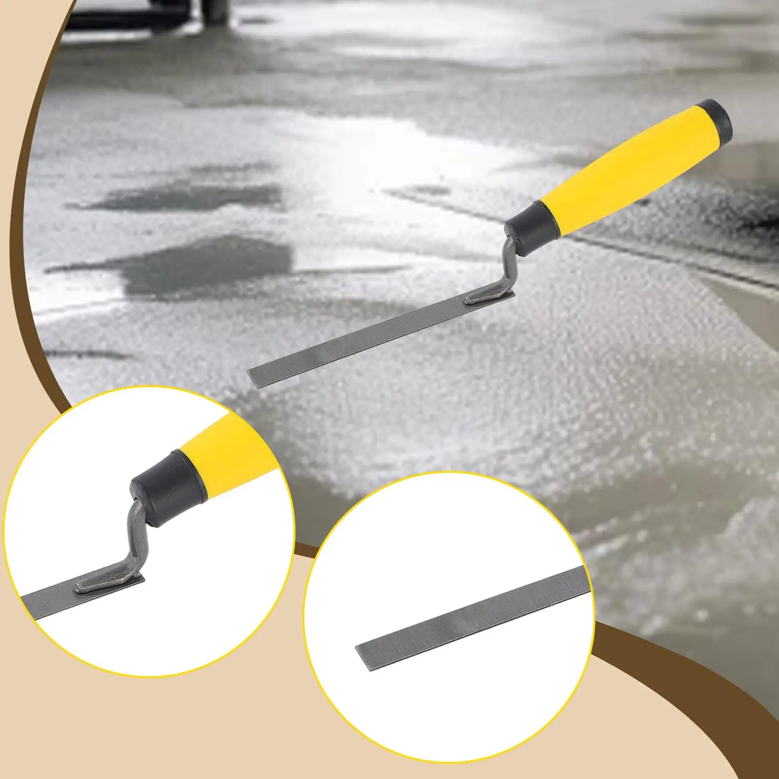 

Кельма-шпатель из углеродистой стали для затирки швов, инструмент для выравнивания раствора, универсальный аксессуар для каменщика, для ремонта плитки