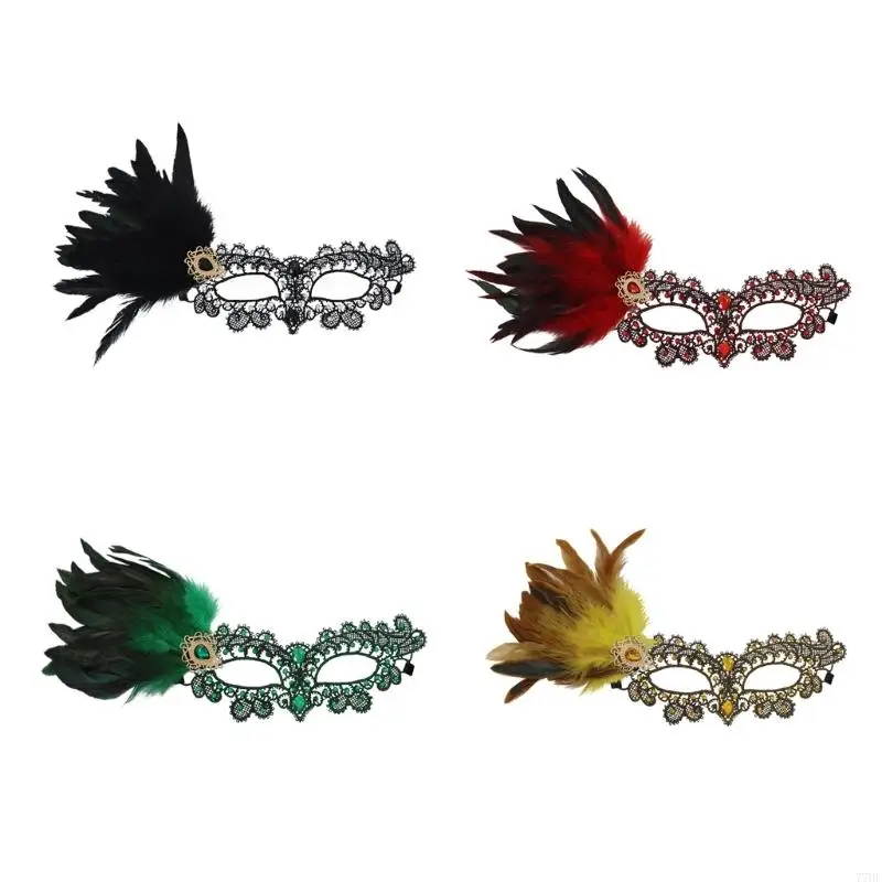 

77HE Halloween Mask,Masquerades Venetians Mask Lace Eye Mask,Half Face Masquerades Mask for Carnivals Ball Party