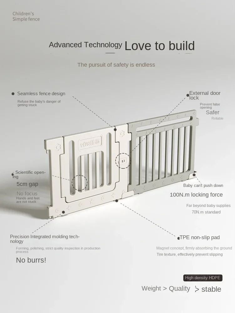 HXL Baby Game Fence Protective Grating Baby Indoor Fence Safety Protection