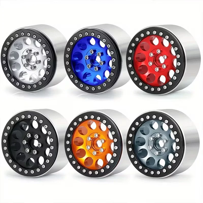 

4pcs 2.2" Metal Beadlock Wheels CNC for Axial SCX10 RR10 Wraith 90048 90018 TRX4 TRX-6 RC Crawler Heavy-Duty Upgrade Parts