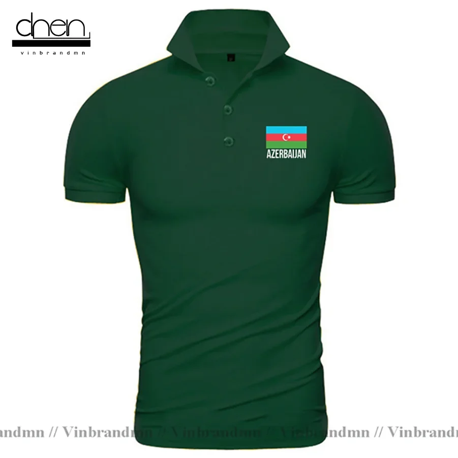 Azerbaijan Flag Polo Shirts Men Women Plus Size Azerbaycan Solid Fashion Polo shirt 2022 jerseys nation team shirt Brand Clothes