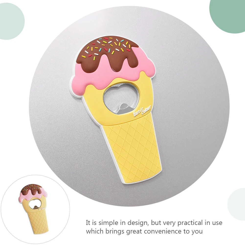 

Ice Cream Corkscrew Magnetic Beer Opener Stainless Steel Soft Gel Perfect Gift Father Day Kitchen Bottle Opener Premium Material