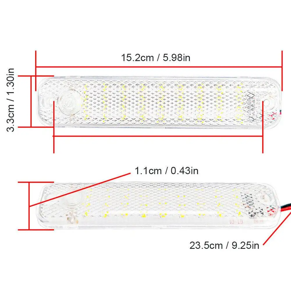 차량용 LED 돔 라이트, RV 모터홈 마린용 야간 독서 천장 조명, 스위치 포함, 36LED, 12V-85V 트럭 인테리어 조명