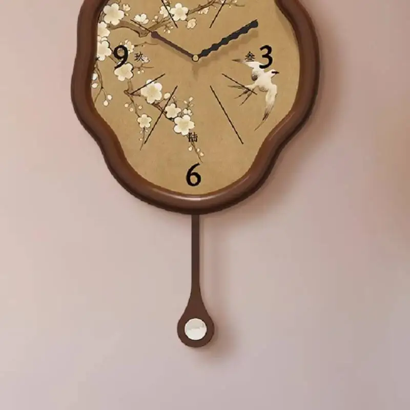 Silent Design Wall Clock Pendulum Light Nordic Bedroom Luxury Wall Clock Living Room Modern Reloj De Pared Home Decor Items 5