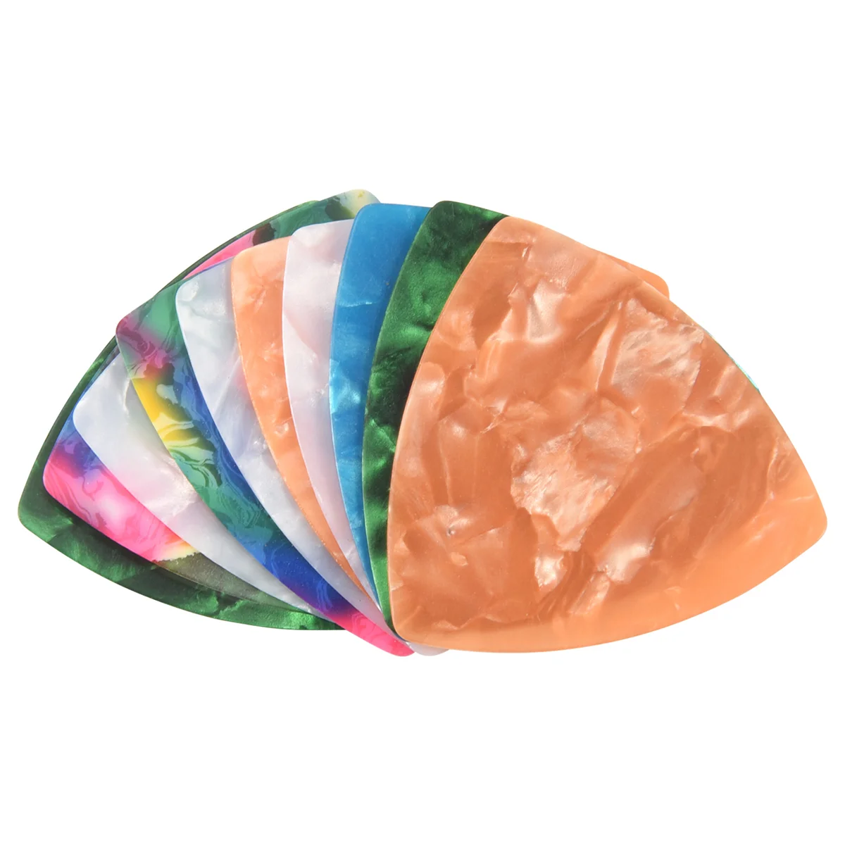 BOFO 10Pcs Acoustic/Electric Guitar Picks Plectrums 0.46Mm---Assorted Color