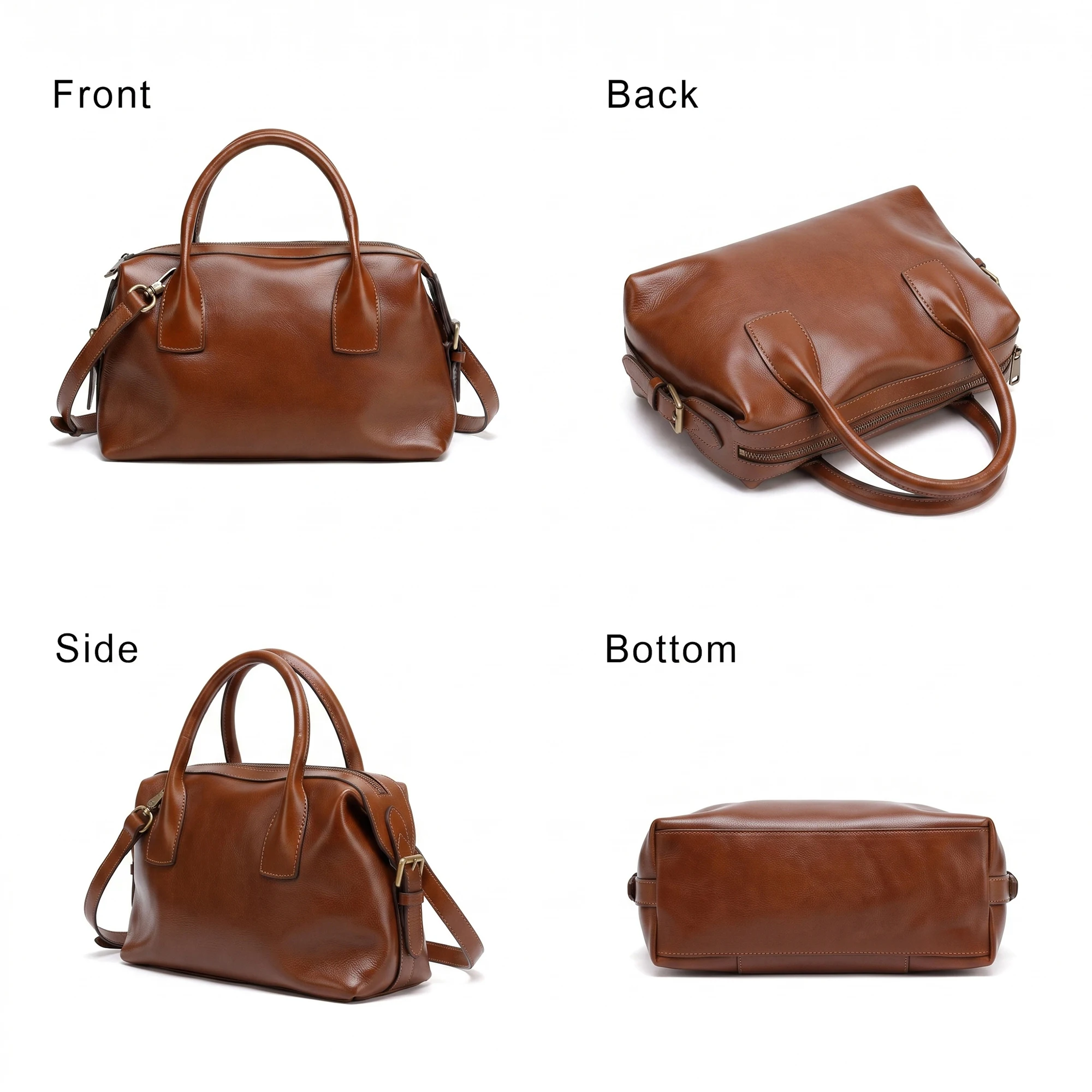 Кожаная сумка-саквояж для женщ – обзор и цена Structured Handbag Top Handle