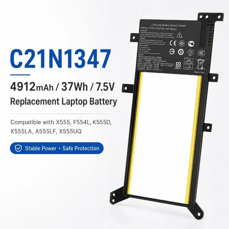 For ASUS C21N1347 Laptop Battery Replacement for X555 X555LA F554L K555D A555LF Notebook Rechargeable Battery