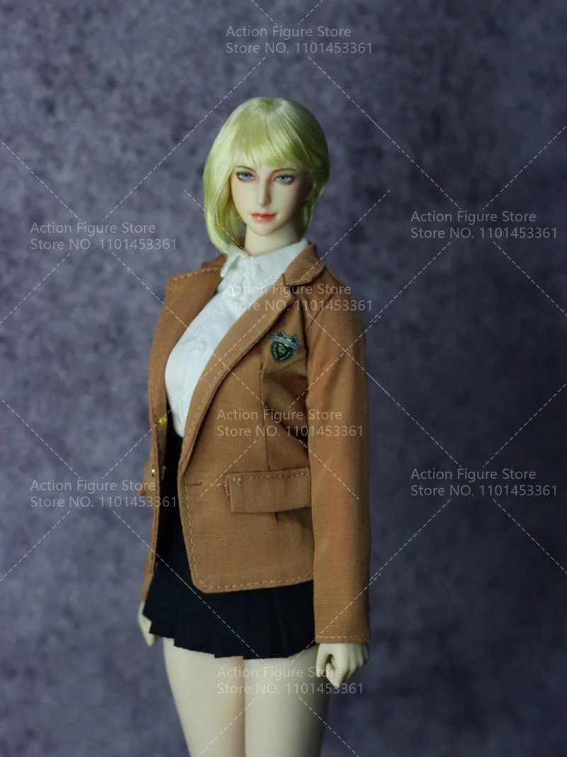 Chaqueta de estilo británico para mujer, Blazer de manga larga, uniforme JK, 12 pulgadas, a escala 1/6