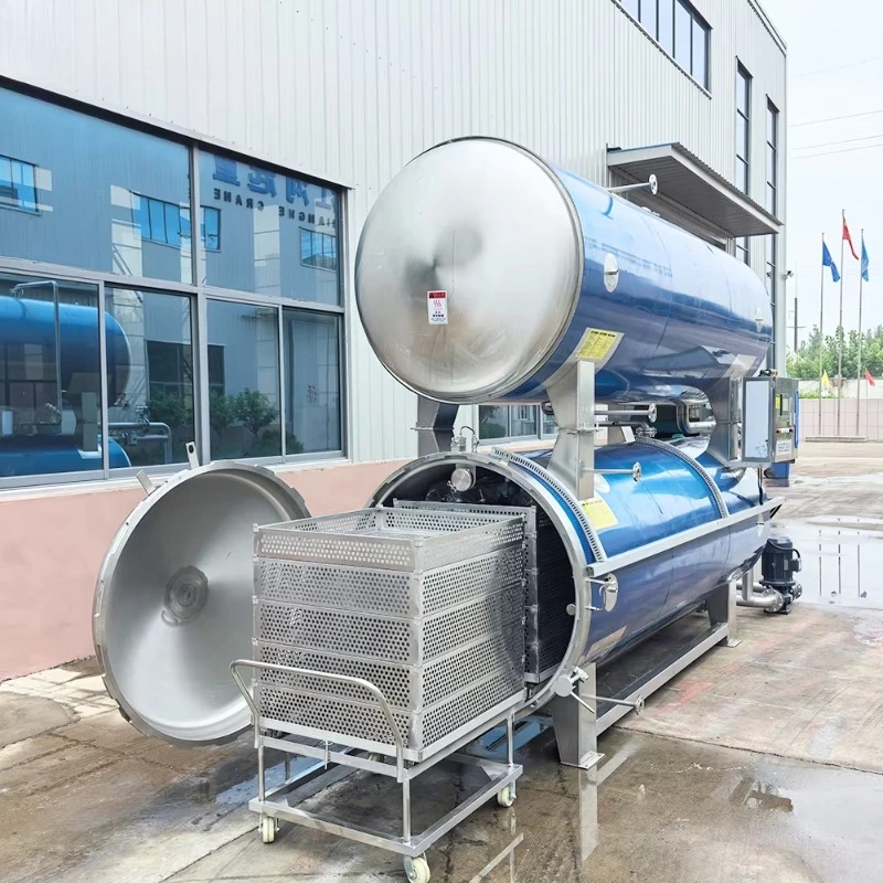Factory Supply SUS304 Retort Machine, Dual Water Immersion & Spray Type for Vacuum Packed Food & Meat