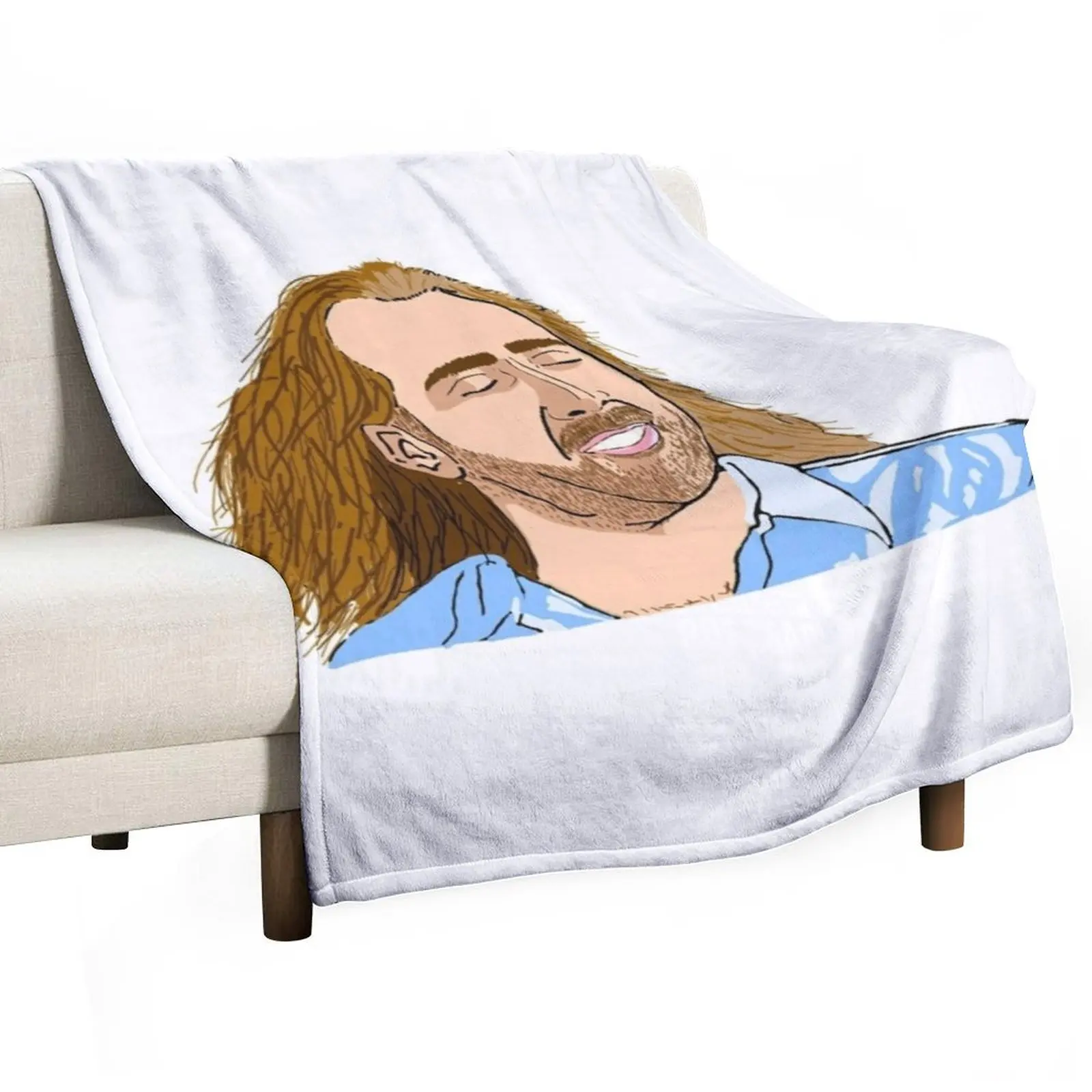 Con air Nicolas Cage Breathing in fresh air Throw Blanket bed plaid For Sofa Thin Large Blankets