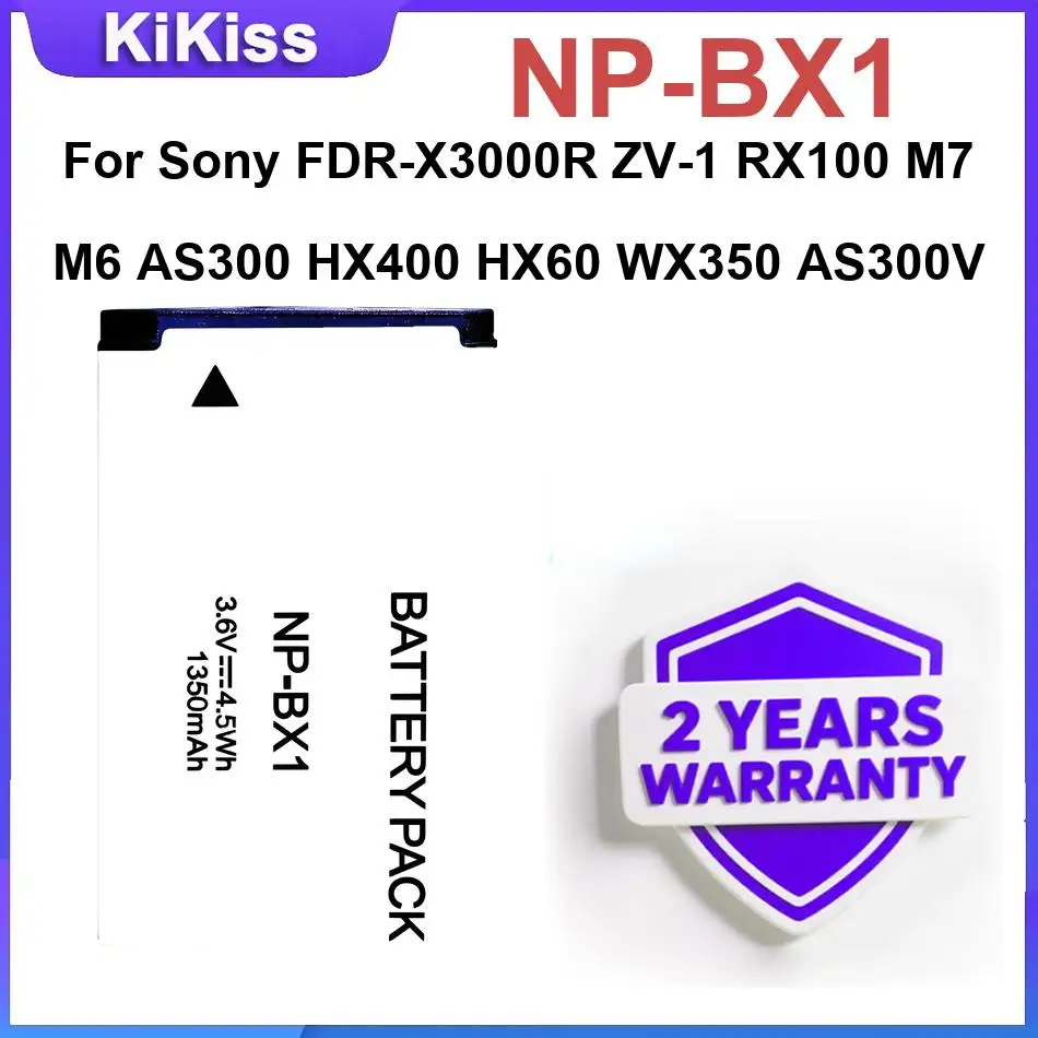Battery NP-BX1 For Sony FDR-X3000R ZV-1 RX100 M7 M6 AS300 HX400 HX60 WX350 AS300V HDR-AS300R FDR-X3000 Replacement Batteries