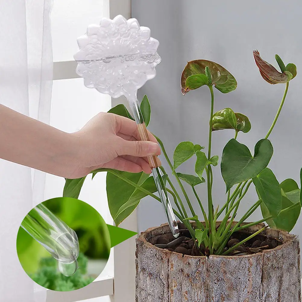 

Автоматическое устройство для полива растений, 1 шт., стеклянный корпус, шарообразный самополивающийся дозатор для горшечных, подвесных и садовых растений, ирригационный спринклер (защита от затопления)