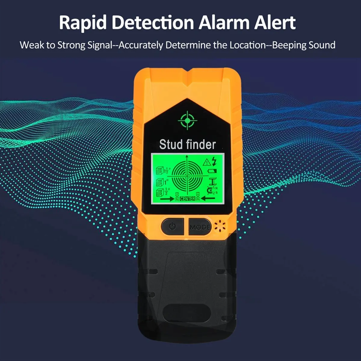 

A73P Stud Finder Wall Scanner 6 in 1 Stud Detector, Physical Nail Finding Wall Detector for Wood Metal and AC Wire Silver