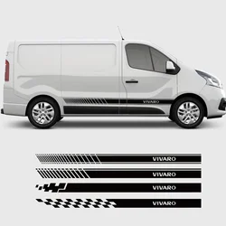 2PCS Car Stickers Decoration For Vauxhall Opel Vivaro Auto Accessories Camper Van Side Door Vinyl Film Racing Sport Decor Decals