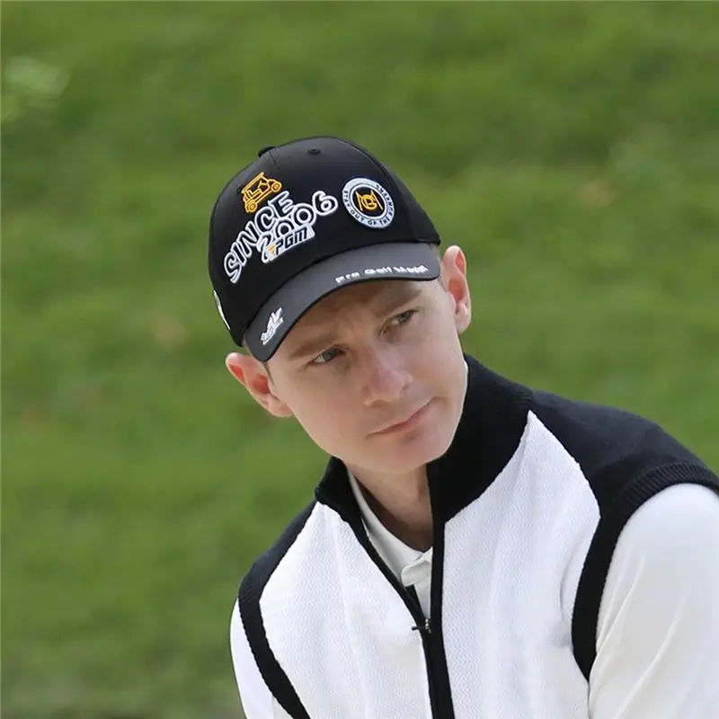 

ABJV Мужская шляпа для гольфа Дышащая быстросохнущая солнцезащитная шляпа Солнцезащитный козырек Солнцезащитный крем Модная вышивка MZ043 Белый