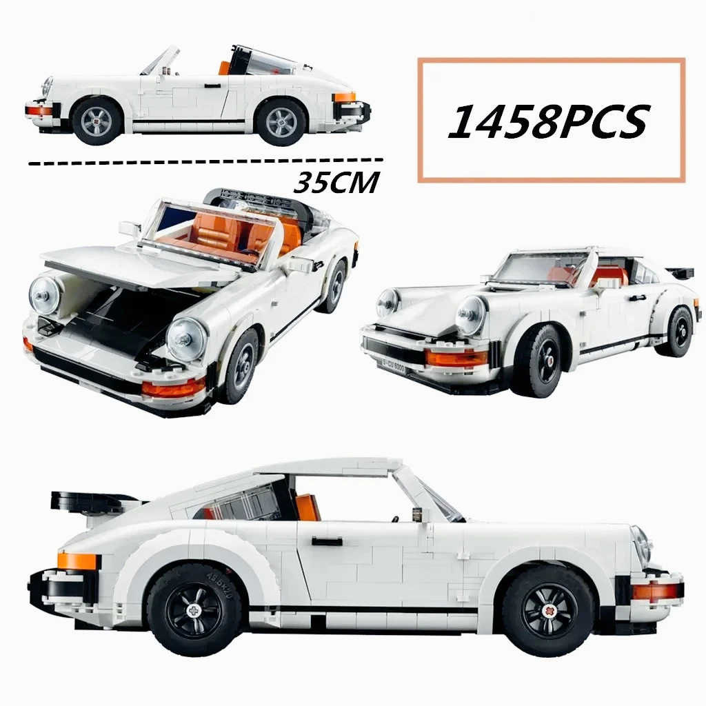 

Technical Retro Car Model Building Blocks Set 2in1 Race Classic Model 1458PCS Kit for Adults and Teens DIY Toys Christmas Gifts