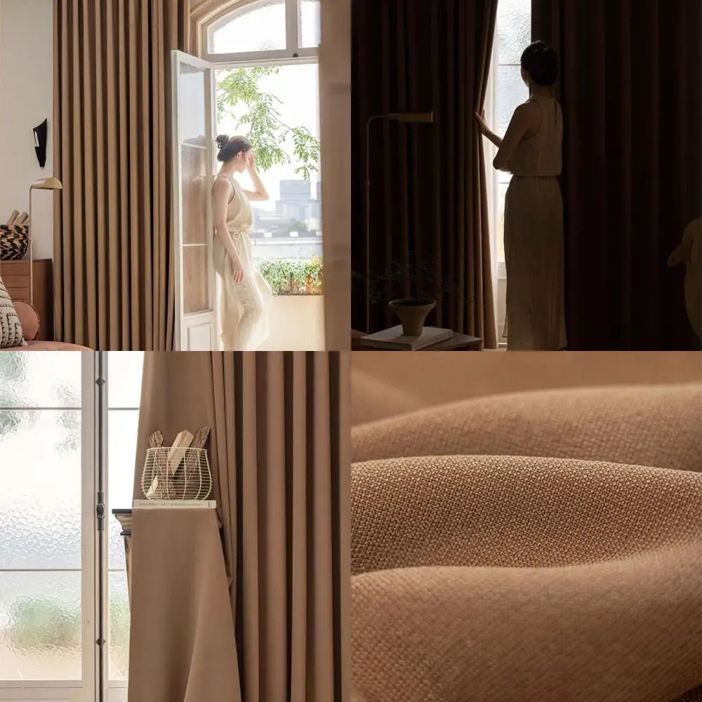 

thermal insulated energy-saving curtains for room darkening and noise reduction