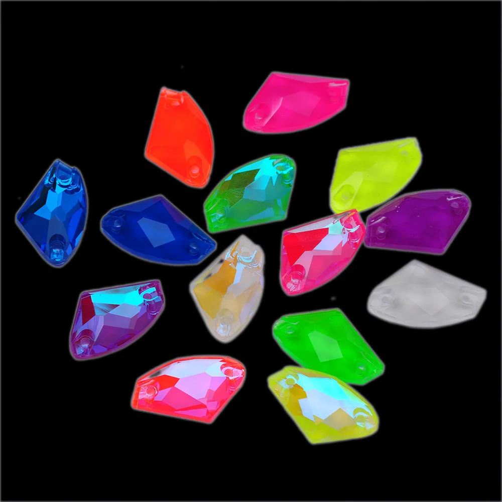 3256 Galaktische Fluoreszierende Neon Elektrische Deko-Nähaccessoires, Charms für Nägel, Acryl-Fasensteine, Strass-Applikationen für Kleider – Detail 2
