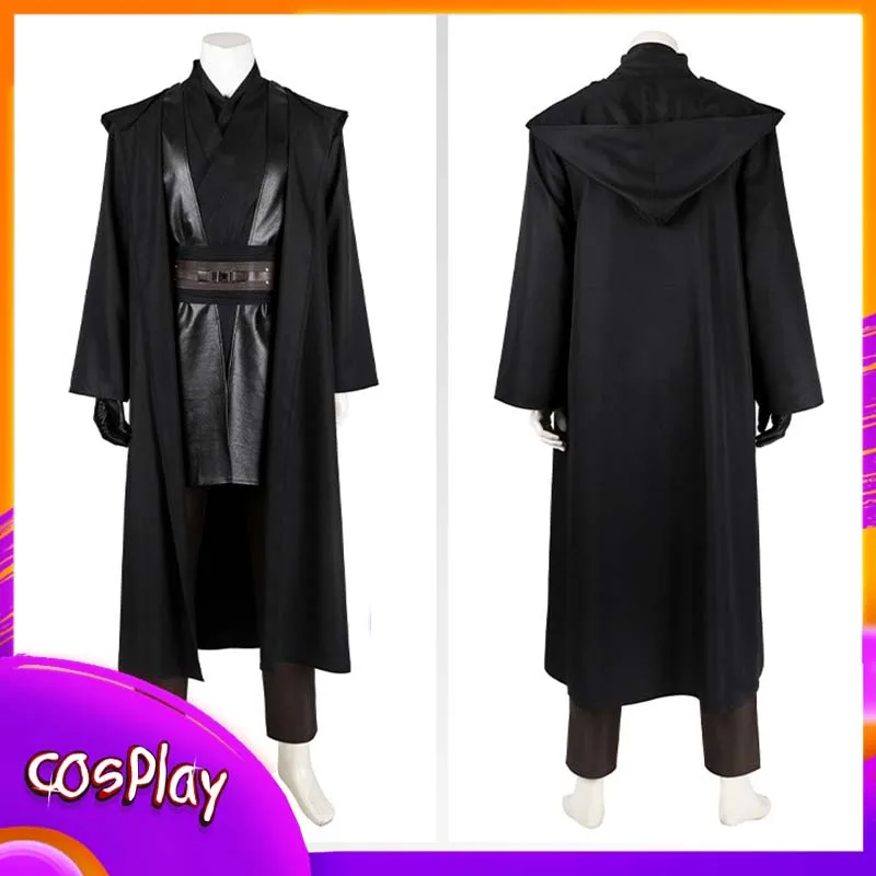 

Anakin Skywalker Black Cosplay Costume Men'S Suit Halloween Carnival Comic-Con Party Coser Props Bodysuit Performance Clothes