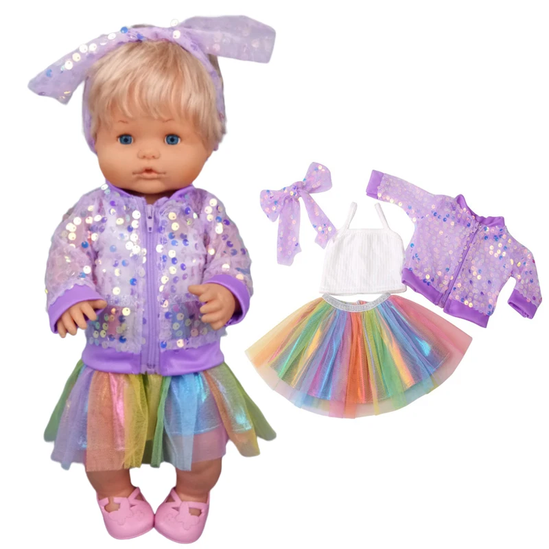 40cm Nenuco Boneca Roupas Jaquetas 16 "Bebê Boneca Casaco Vestido Crianças Presente Brinquedos Vestem