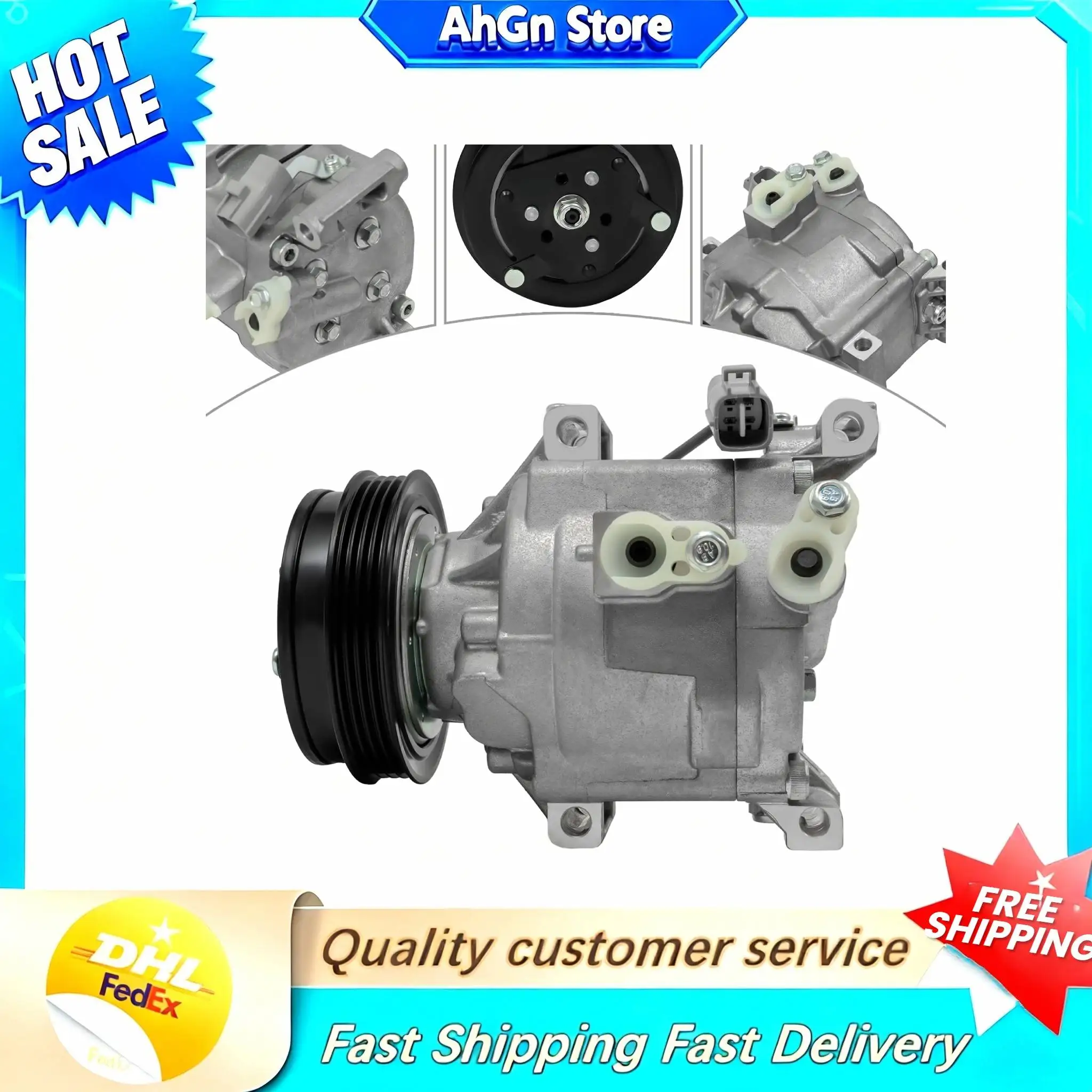 Sprężarka klimatyzacji samochodowej do modeli Toyota Echo 1.5L z lat 2000-2005