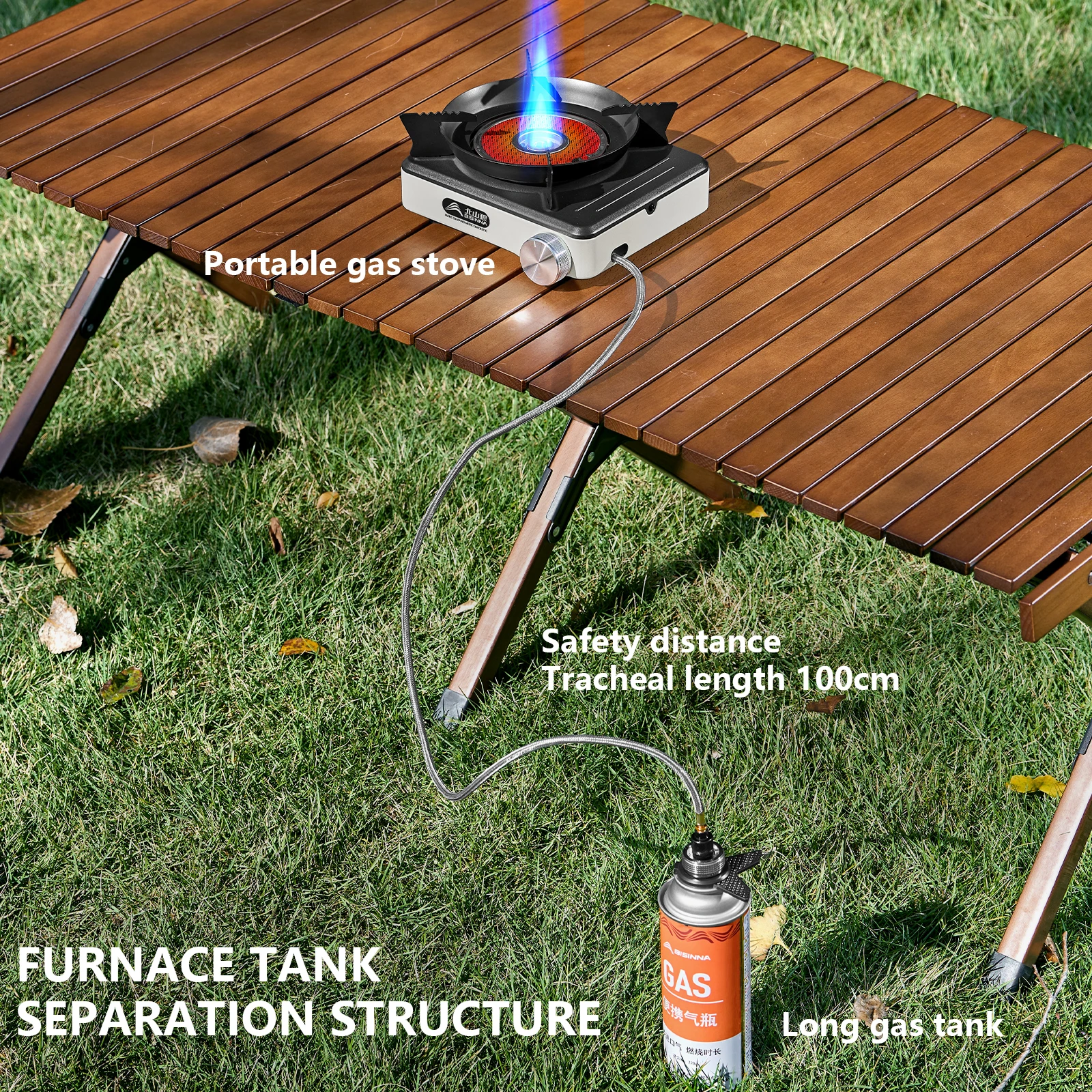 ポータブル7800Wキャンプ用ガスストーブハイパワースプリッ - Outdoor Power Burner のレビューと価格