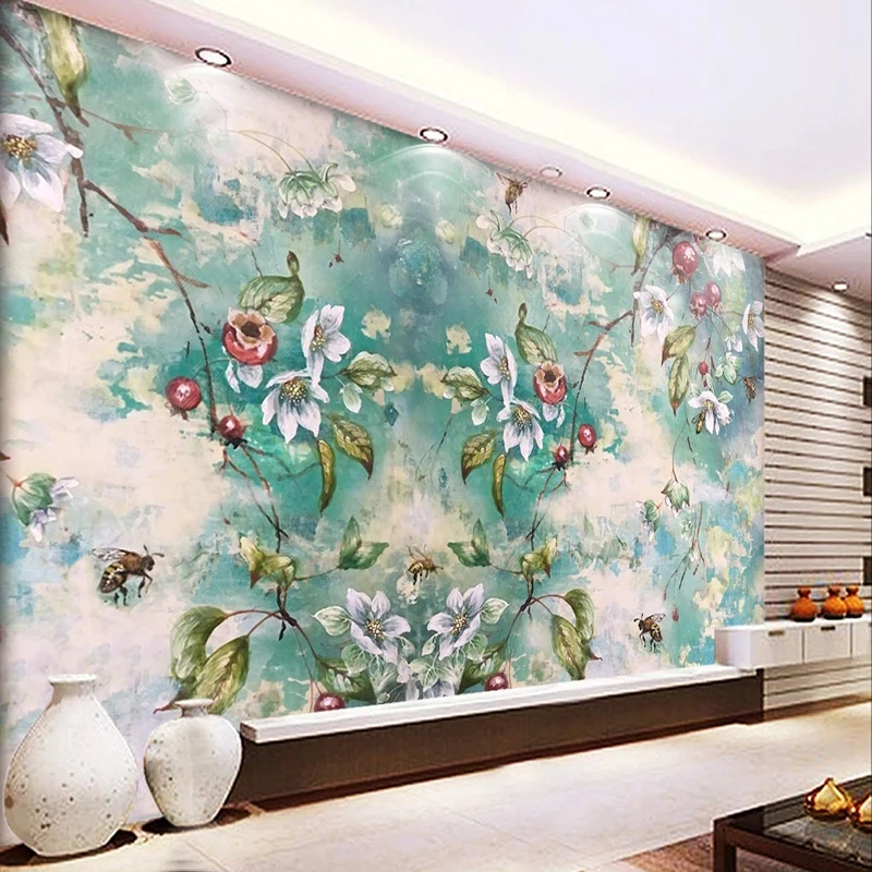 

3D Wallpaper European Peony Flower Oil Painting Photo Mural Wedding House Bedroom Sofa TV Home Decor Wall Cloth Papel De Parede