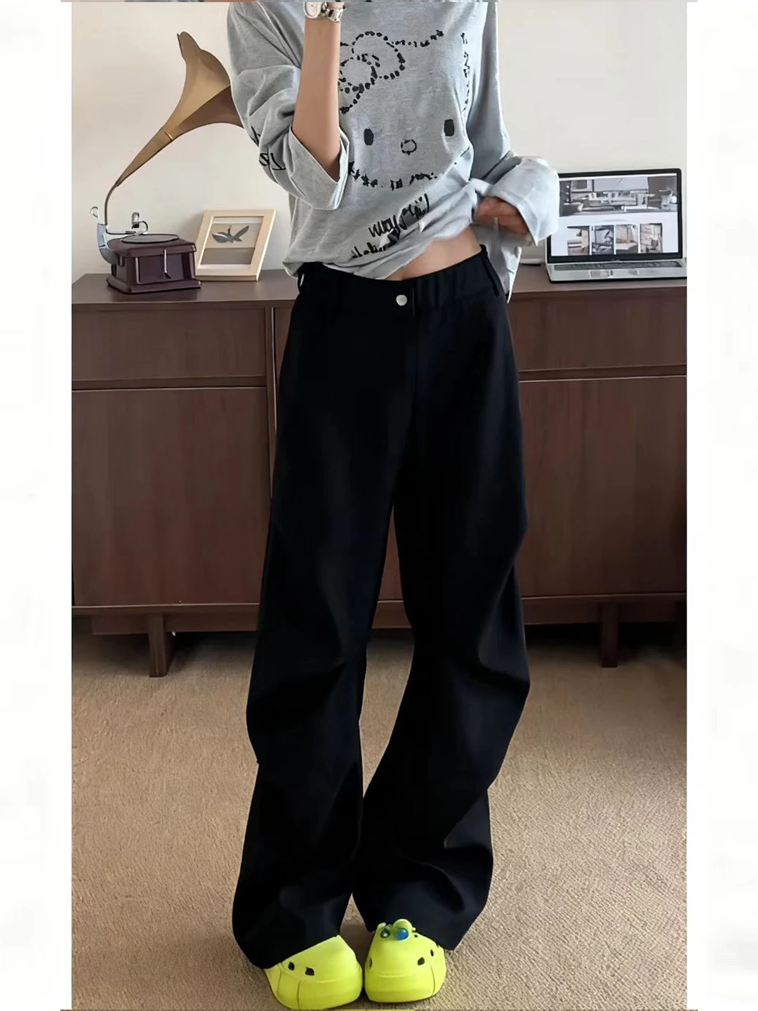 

Мужские плиссированные брюки Cleanfit с микро-клешем, осенние, для повседневного образа, широкие, свободные, длинные брюки-чинос