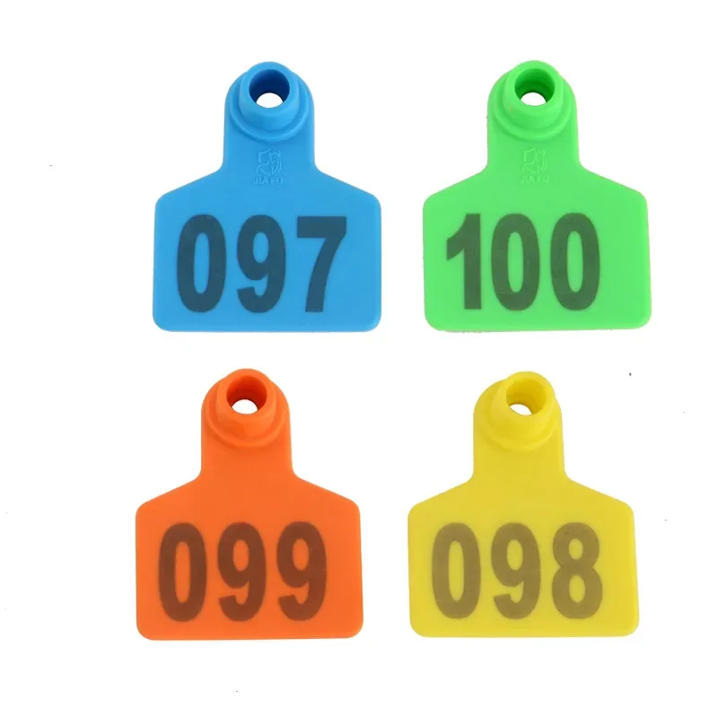 100PCS Three Color Options Laser With The Word Pig Ear Signage  Cattle Sheep Identification Number Sows  Plate