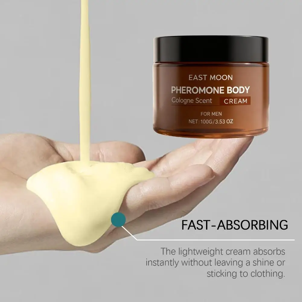 Men Pheromone Cologne Body Lotion Sandalwood Aloe Extract Soothe Shaving Irritation Hydrating Refreshing Full Body Skin Care