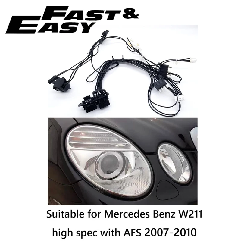 Applicable to Mercedes-Benz E-Class W211 2007-2009 Headlight Wiring Harness Internal Wire Harness Plug With AFS