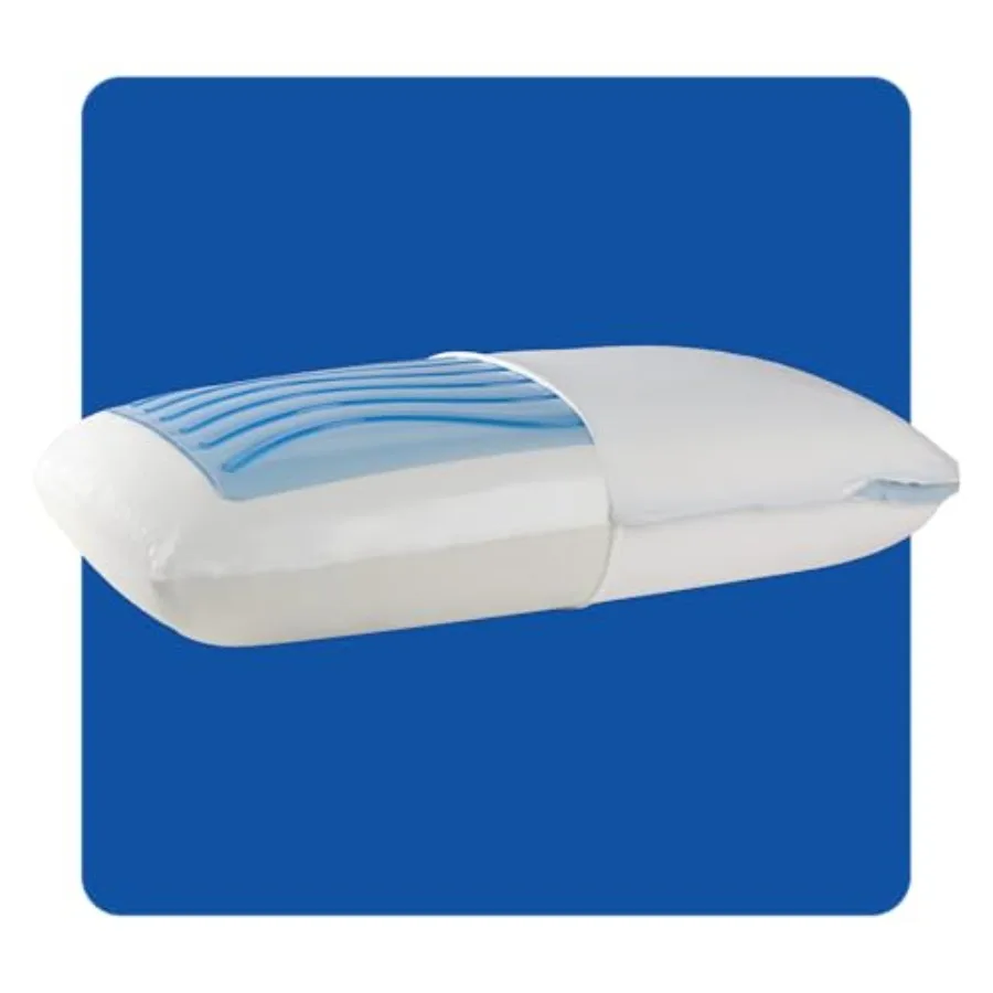 

Size Memory Foam Cooling Pillow with Chill Cooling Gel, Removable Machine-Washable Cover, Made in the USA
